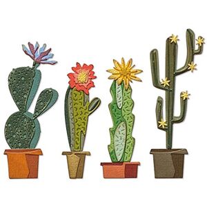 Sizzix Set de Troqueles Thinlits 9PK Funky Cactus por Tim Holtz Sizzix Set de Troqueles Thinlits 9PK Funky Cactus por Tim Holtz