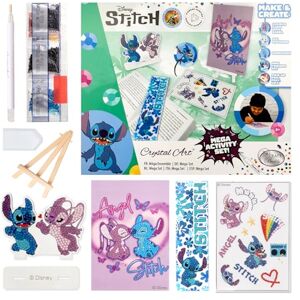 ART Mega Activity Set Kit Original de Diamond Painting, Stitch y Angel, Colección Disney Lilo y Stitch, Set de Actividades con Figura de Madera Tarjeta Marcapáginas y Pegatinas, 6+ ART Mega Activity Set Kit Original de Diamond Painting, Stitch y Angel, Colección Disney Lilo y Stitch, Set de Actividades con Figura de Madera Tarjeta Marcapáginas y Pegatinas, 6+