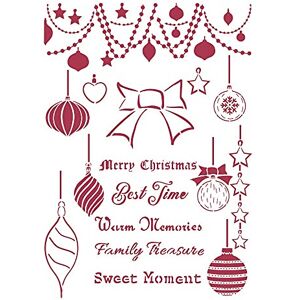 Stamperia INTL, KFT (3PL) Plantilla G 21 x 29,7 cm – Christmas Patchwork Balls, Multicolor, 21x29.7 Stamperia INTL, KFT (3PL) Plantilla G 21 x 29,7 cm – Christmas Patchwork Balls, Multicolor, 21x29.7