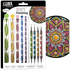 Mondial Tissus - Set de Herramientas para Dot Painting - 10 Herramientas, 14 Puntas Mondial Tissus - Set de Herramientas para Dot Painting - 10 Herramientas, 14 Puntas