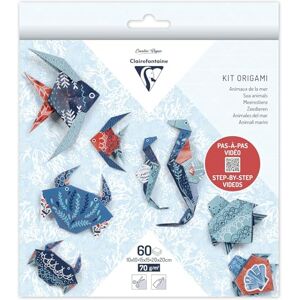 Kit de Origami Clairefontaine - Fauna Marina - Multicolor - 60 Hojas Kit de Origami Clairefontaine - Fauna Marina - Multicolor - 60 Hojas