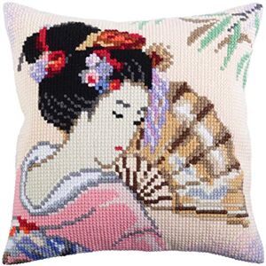 ART 5316 - Cojín de punto de cruz multicolor - 40x40cm ART 5316 - Cojín de punto de cruz multicolor - 40x40cm