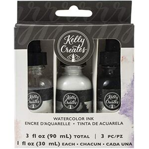 American Crafts Kelly CREA WTRCLR 3/PKG, Negro, Blanco e Iridiscente, talla única American Crafts Kelly CREA WTRCLR 3/PKG, Negro, Blanco e Iridiscente, talla única