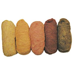 Rayher Pack vellón de lana fieltro, 5 tonos amarillos moteados (20 g), 100% lana de oveja, Rayher Pack vellón de lana fieltro, 5 tonos amarillos moteados (20 g), 100% lana de oveja,