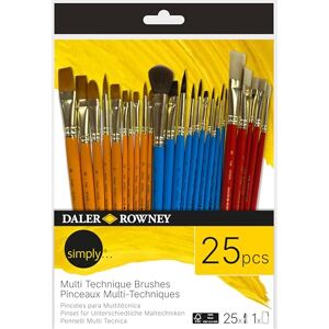Daler-Rowney Simply Juego de Pinceles Multi-Técnica de Pelo Sintético - Juego de Pinceles Daler-Rowney Simply Juego de Pinceles Multi-Técnica de Pelo Sintético - Juego de Pinceles