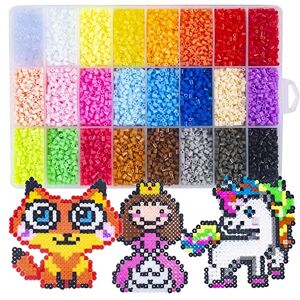 La Manuli Cuentas para Planchar 24,000 Piezas Fuse Beads Kit, Cuentas Mini 2.6mm, 24 Colores, Plantillas de Personajes de Cuentos de Hadas, Princesas, Set Avanzado de Pixel Art La Manuli Cuentas para Planchar 24,000 Piezas Fuse Beads Kit, Cuentas Mini 2.6mm, 24 Colores, Plantillas de Personajes de Cuentos de Hadas, Princesas, Set Avanzado de Pixel Art