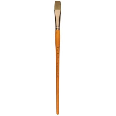 Pincel Plano sintético n.º 22, Pincel acrílico para Artistas, Ideal para Pintura de Detalles, Naranja y marrón Pincel Plano sintético n.º 22, Pincel acrílico para Artistas, Ideal para Pintura de Detalles, Naranja y marrón