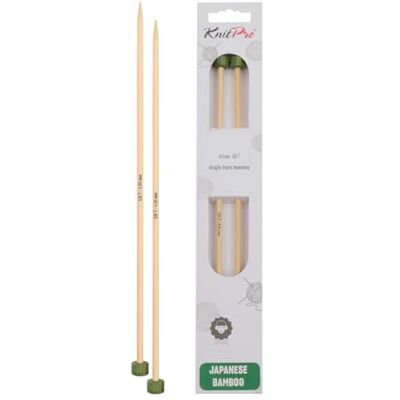 KnitPro - Bamboo 25cm - 4,50mm US7 - Marrón claro - Aguja de punto KnitPro - Bamboo 25cm - 4,50mm US7 - Marrón claro - Aguja de punto