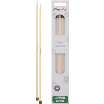 KnitPro - Bamboo - 33 cm - 3.75 mm US5 - Aguja de tejer KnitPro - Bamboo - 33 cm - 3.75 mm US5 - Aguja de tejer