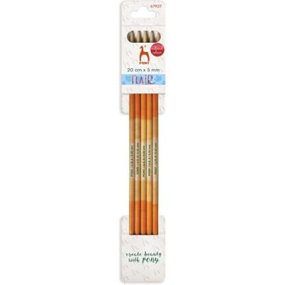 Pony Flair Agujas de Doble Punta de Madera 20 cm 5,00 mm 1 Unidad Pony Flair Agujas de Doble Punta de Madera 20 cm 5,00 mm 1 Unidad