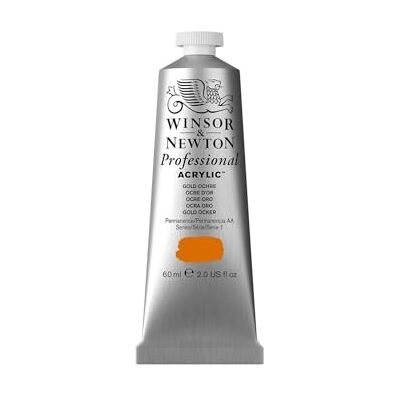 Winsor & Newton Professional Acrylic Pintura Acrílica en Tubo, Marrón (Gold Ochre), 60 ml Winsor & Newton Professional Acrylic Pintura Acrílica en Tubo, Marrón (Gold Ochre), 60 ml