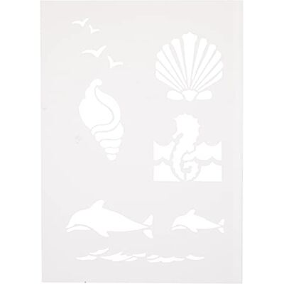 efco – Plantilla mar Criaturas/7 diseños DIN, plástico, Transparente, a 5 efco – Plantilla mar Criaturas/7 diseños DIN, plástico, Transparente, a 5