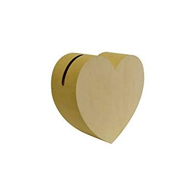 Artemio Urna con Forma de corazón, Madera, Beige, 35 x 13 x 33 cm Artemio Urna con Forma de corazón, Madera, Beige, 35 x 13 x 33 cm