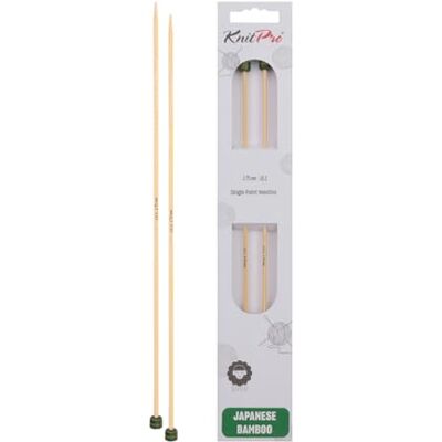 KnitPro Agujas de bambú de una sola punta 30 cm 2,75 mm 3 piezas KnitPro Agujas de bambú de una sola punta 30 cm 2,75 mm 3 piezas