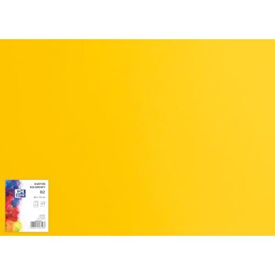 Oxford Cartón de dibujo de 50 x 70 cm/cartón para manualidades, DIN B2, cartón B2, papel para manualidades, 225 g/m², cartón Bristol, 25 hojas, color amarillo oscuro, 25 unidades Oxford Cartón de dibujo de 50 x 70 cm/cartón para manualidades, DIN B2, cartón B2, papel para manualidades, 225 g/m², cartón Bristol, 25 hojas, color amarillo oscuro, 25 unidades