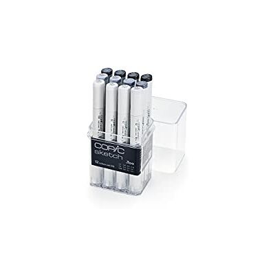 COPIC Sketch Cool Grey 12 piezas, COPIC Sketch Cool Grey 12 piezas,