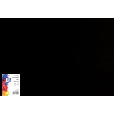 Oxford Cartón de dibujo de 50 x 70 cm/cartón para manualidades, DIN B2, cartón B2, papel para manualidades, 225 g/m², cartón Bristol, 25 hojas, color negro, 25 unidades Oxford Cartón de dibujo de 50 x 70 cm/cartón para manualidades, DIN B2, cartón B2, papel para manualidades, 225 g/m², cartón Bristol, 25 hojas, color negro, 25 unidades
