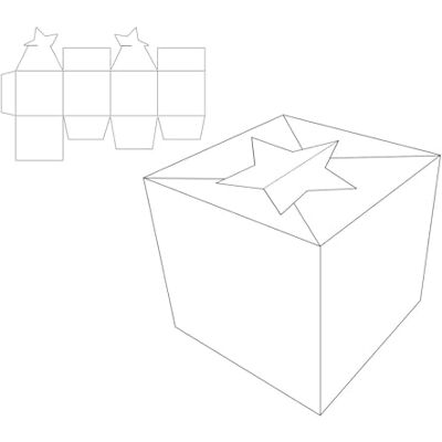 Creative Plantilla de Corte, Caja con Estrella, CREA tu Propia Bolsa de Regalo, Joyero, Calendario de Adviento, Etiqueta y Otras Manualidades con Papel, Plata, 13 x 20,3 cm Creative Plantilla de Corte, Caja con Estrella, CREA tu Propia Bolsa de Regalo, Joyero, Calendario de Adviento, Etiqueta y Otras Manualidades con Papel, Plata, 13 x 20,3 cm