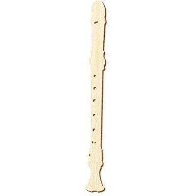 Bütic GmbH Flauta dulce de madera, corte decorativo, 5 – 50 cm, tamaño: 13 cm, paquete con:25 unidades Bütic GmbH Flauta dulce de madera, corte decorativo, 5 – 50 cm, tamaño: 13 cm, paquete con:25 unidades