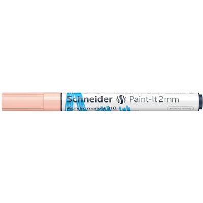 Schneider 120136 Paint-It Lápiz acrílico (con punta redonda de 2 mm, pinturas acrílicas de alta cobertura para madera, lienzo, piedra, etc.), 1 unidad, color albaricoque Schneider 120136 Paint-It Lápiz acrílico (con punta redonda de 2 mm, pinturas acrílicas de alta cobertura para madera, lienzo, piedra, etc.), 1 unidad, color albaricoque