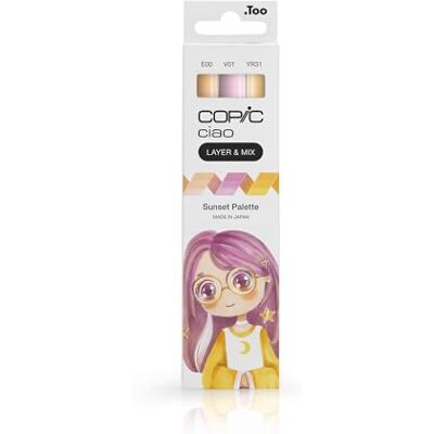 COPIC Ciao LAYER & MIX «Natural Palette», set de 3 colores diferentes, rotulador de punta media y punta pincel. COPIC Ciao LAYER & MIX «Natural Palette», set de 3 colores diferentes, rotulador de punta media y punta pincel.
