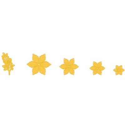 Nellie's Choice Flor de Pascua-5 Troqueles-2,1 x 2,4 a 4,7 x 5,4 cm-para Hacer Tarjetas, Navidad, Scrapbooking, Manualidades, DIY, Amarillo, 47x30 / 21x24 / 34x29 / 47x54 / 43x37mm Nellie's Choice Flor de Pascua-5 Troqueles-2,1 x 2,4 a 4,7 x 5,4 cm-para Hacer Tarjetas, Navidad, Scrapbooking, Manualidades, DIY, Amarillo, 47x30 / 21x24 / 34x29 / 47x54 / 43x37mm