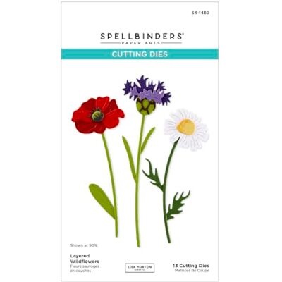 Spellbinders Troqueles grabados en capas de flores silvestres de la colección Wildflowers de Lisa Horton Spellbinders Troqueles grabados en capas de flores silvestres de la colección Wildflowers de Lisa Horton