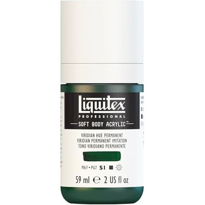 Liquitex Pintura acrílica profesional Soft Body (consistencia cremosa, alta pigmentación, resistente a la luz y al envejecimiento, botella de 59 ml), color viridian Perm. Imit. Liquitex Pintura acrílica profesional Soft Body (consistencia cremosa, alta pigmentación, resistente a la luz y al envejecimiento, botella de 59 ml), color viridian Perm. Imit.