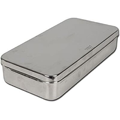 GIMA S.P.A 5871, caja de acero inoxidable, 30 cm x 15 cm x 6 cm GIMA S.P.A 5871, caja de acero inoxidable, 30 cm x 15 cm x 6 cm