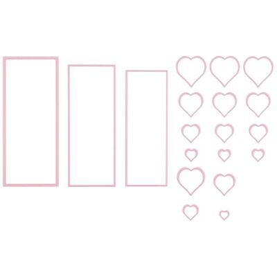 Nellie's Choice Corazón-19 Troqueles de Marco Múltiple-8,5 x 20,5 cm-para Hacer Tarjetas, Navidad, Scrapbooking, Manualidades, DIY, Rosa, 85x205mm Nellie's Choice Corazón-19 Troqueles de Marco Múltiple-8,5 x 20,5 cm-para Hacer Tarjetas, Navidad, Scrapbooking, Manualidades, DIY, Rosa, 85x205mm
