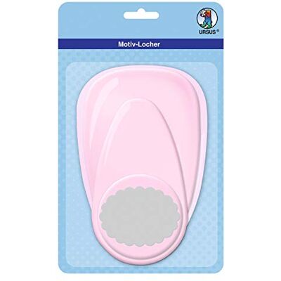 Ursus – Diseño Perforadora con Palanca, Jumbo, Ovalado Arco línea, Aprox. 76,2 mm, Color Rosa Ursus – Diseño Perforadora con Palanca, Jumbo, Ovalado Arco línea, Aprox. 76,2 mm, Color Rosa
