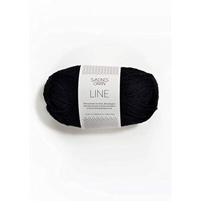 Sandnes Garn Hilo para Tejer a Mano, 53% algodón, 33% Viscosa, 14% Lino, Negro, 50 g ca. 110 m Sandnes Garn Hilo para Tejer a Mano, 53% algodón, 33% Viscosa, 14% Lino, Negro, 50 g ca. 110 m
