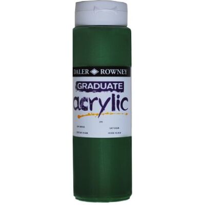 Daler Rowney Graduate Pintura acrílica (500 ml), color verde vejiga Daler Rowney Graduate Pintura acrílica (500 ml), color verde vejiga