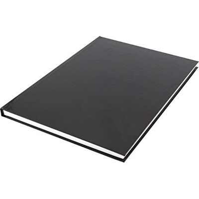 Kangaro Cuaderno de bocetos A4 en blanco, tapa dura, 80 hojas, 100 g, color negro. Paquete de 5 unidades. Kangaro Cuaderno de bocetos A4 en blanco, tapa dura, 80 hojas, 100 g, color negro. Paquete de 5 unidades.