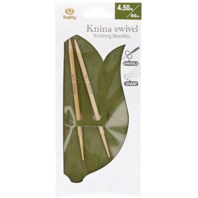 Tulip Agujas Circulares Knina Swivel 60 cm 4,5 mm 1 Unidad Tulip Agujas Circulares Knina Swivel 60 cm 4,5 mm 1 Unidad
