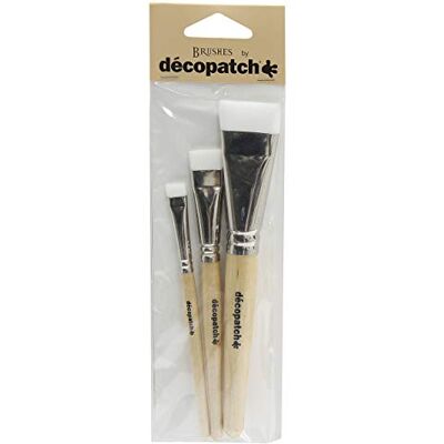 décopatch Un lot de 3 pinceaux en nylon (largeur : 1x1cm + 1x1,7 cm + 1x3 cm) décopatch Un lot de 3 pinceaux en nylon (largeur : 1x1cm + 1x1,7 cm + 1x3 cm)