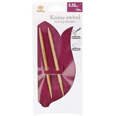 Tulip Knina Agujas Circulares Swivel de 80 cm y 5.50 mm 1 Unidad Tulip Knina Agujas Circulares Swivel de 80 cm y 5.50 mm 1 Unidad
