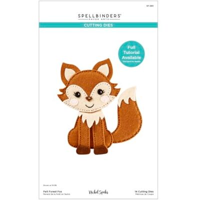 Spellbinders Forest Fox Troqueles grabados de The Felt Stitch & Create Collection de Nicole Spohr, metal, uno Spellbinders Forest Fox Troqueles grabados de The Felt Stitch & Create Collection de Nicole Spohr, metal, uno