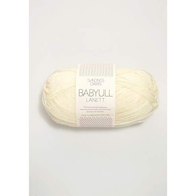 Sandnes Garn Babyull Lanett 1012 Ovillo de lana, color natural Sandnes Garn Babyull Lanett 1012 Ovillo de lana, color natural