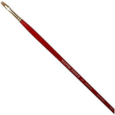 Winsor & Newton Sceptre Gold II Pincel Plano con Mango Largo, Rojo, Nr. 16 14 mm Winsor & Newton Sceptre Gold II Pincel Plano con Mango Largo, Rojo, Nr. 16 14 mm