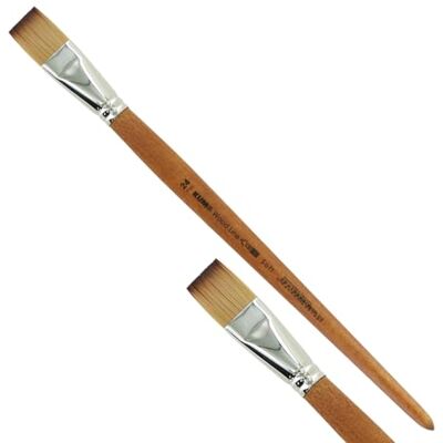 KUM Pincel para acrílico y óleo Wood Line, plano, tamaño 24 KUM Pincel para acrílico y óleo Wood Line, plano, tamaño 24