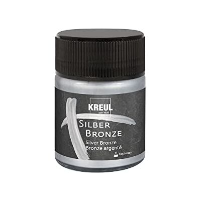 KREUL 99461 Pintura de pigmentos metálicos Bronce plateado, 50 ml, para efectos brillantes de bronce, opaca y resistente a la luz, para madera, lienzo, cartón, piedra, cerámica, metal y plásticos KREUL 99461 Pintura de pigmentos metálicos Bronce plateado, 50 ml, para efectos brillantes de bronce, opaca y resistente a la luz, para madera, lienzo, cartón, piedra, cerámica, metal y plásticos
