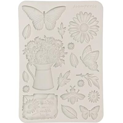 Stamperia Silicon Mould A5 for Scrapbooks, Bullet Journals and More, Non-Stick Surface, Suitable for Air-Dry Clay, Resin and More, Perfect for Crafts and Gifting (Daisy Art, Daisy and Butterfly) Stamperia Silicon Mould A5 for Scrapbooks, Bullet Journals and More, Non-Stick Surface, Suitable for Air-Dry Clay, Resin and More, Perfect for Crafts and Gifting (Daisy Art, Daisy and Butterfly)