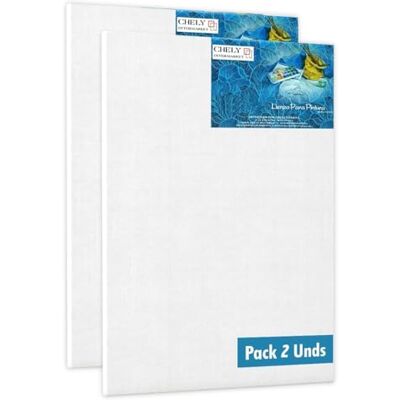 CHELY INTERMARKET MOD560 Lienzos Para Pintar 20x25 CM Pack 2 Unidades Bastidor Madera 16 MM Algodón Blanco Preimprimado Profesional Para Acrílico Óleo Manualidades Bellas Artes Artistas Aficionados CHELY INTERMARKET MOD560 Lienzos Para Pintar 20x25 CM Pack 2 Unidades Bastidor Madera 16 MM Algodón Blanco Preimprimado Profesional Para Acrílico Óleo Manualidades Bellas Artes Artistas Aficionados