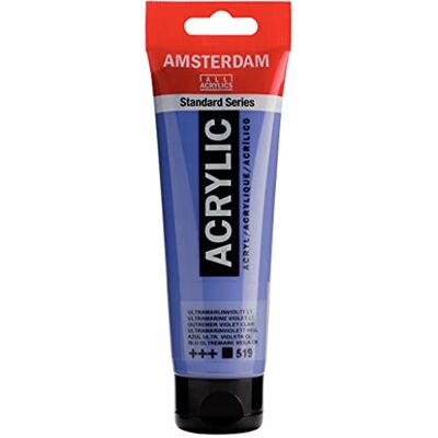 Amsterdam Standard Series Colores Acrílicos Tubo 120 ml Azul Ultramar Violeta Claro 519 (17095192) Amsterdam Standard Series Colores Acrílicos Tubo 120 ml Azul Ultramar Violeta Claro 519 (17095192)