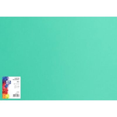 Oxford Cartón para manualidades, DIN A3, papel de manualidades colorido, 160 g/m², cartón bristol, 25 hojas, color turquesa, adecuado para manualidades, impresión, copia Oxford Cartón para manualidades, DIN A3, papel de manualidades colorido, 160 g/m², cartón bristol, 25 hojas, color turquesa, adecuado para manualidades, impresión, copia