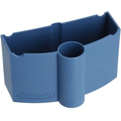 Pelikan Caja de agua ecológica con soporte para pinceles, color azul Pelikan Caja de agua ecológica con soporte para pinceles, color azul