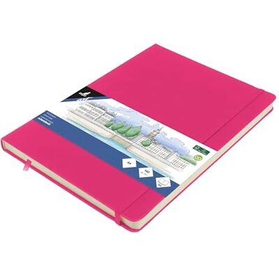 Kangaro Cuaderno de bocetos (A4, tapa dura, poliuretano, 80 hojas, 140 gramos, papel crema con banda elástica y cinta) Kangaro Cuaderno de bocetos (A4, tapa dura, poliuretano, 80 hojas, 140 gramos, papel crema con banda elástica y cinta)