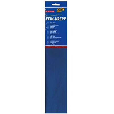 Folia Crepé, 10 unidades, color azul brillante, cada capa aprox. 50 x 250 cm, 32 g/m², papel muy elástico y fino, con una superficie desigual y rugosa Folia Crepé, 10 unidades, color azul brillante, cada capa aprox. 50 x 250 cm, 32 g/m², papel muy elástico y fino, con una superficie desigual y rugosa