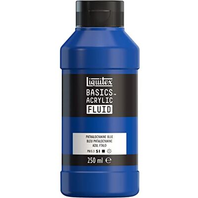 Liquitex LQX ACRILICO BASICS FLUIDO 250ML AZUL FTALO Liquitex LQX ACRILICO BASICS FLUIDO 250ML AZUL FTALO